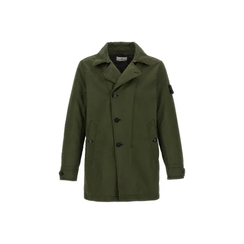 STONE ISLAND Зеленый Мужской Куртки