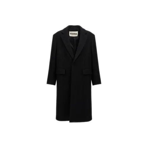 JIL SANDER Мужское черное пальто