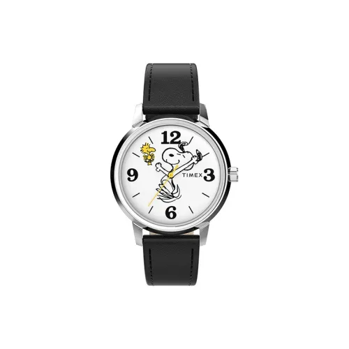 TIMEX Peanuts Кварцевый механизм Естественная кожа Ремешок Белый циферблат Унисекс