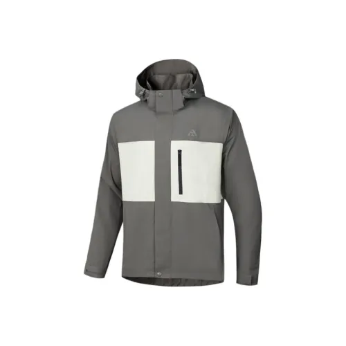 Anta Городская жизнь Путешествие Коммутирование Водонепроницаемый Ветрозащитный And Дышащий Ветровка Унисекс Зеленый Серый