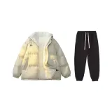 Абрикосовый топ+черные брюки