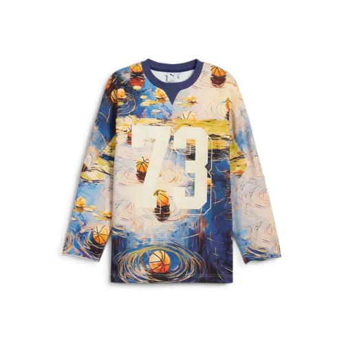 PUMA Толстовка Мужская с принтом синий