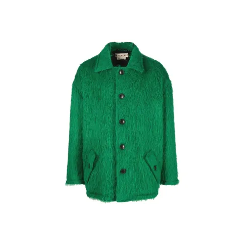MARNI Зеленое Мужское Пальто
