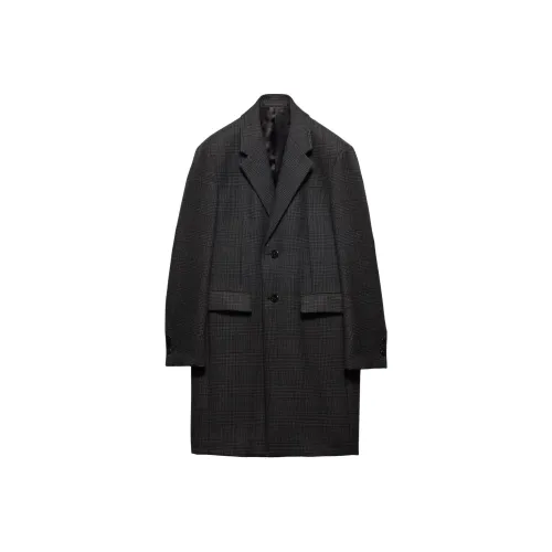 PRADA SS24 Пальто Мужское Темно-Серый