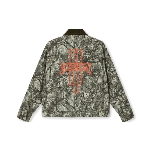 DICETINY Серо-зеленый камуфляж унисекс куртка