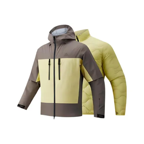 ANTA Водонепроницаемый и Ветрозащитный для сохранения тепла Ветровка Мужская Эмаль Серый Нефритовый Желтый