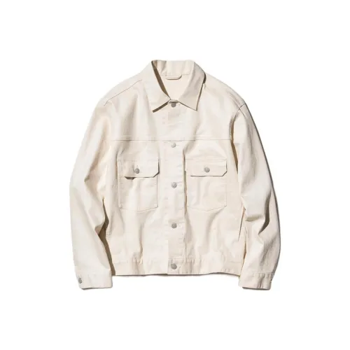 UNIQLO Denim Куртка Мужская Айвори