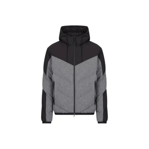 EMPORIO ARMANI FW22 Хлопковый пуховик Мужской Серый Черный