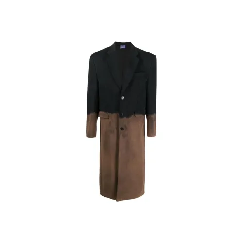 Vetements Черное Коричневое Мужское Пальто