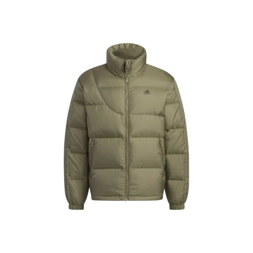 Adidas Пуховик Унисекс Слоистый Оливково-Зеленый