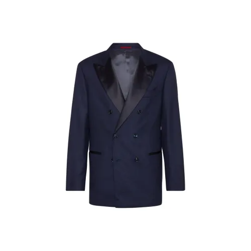 BRUNELLO CUCINELLI FW24 Бизнес-костюм Пальто Мужское Морской Синий