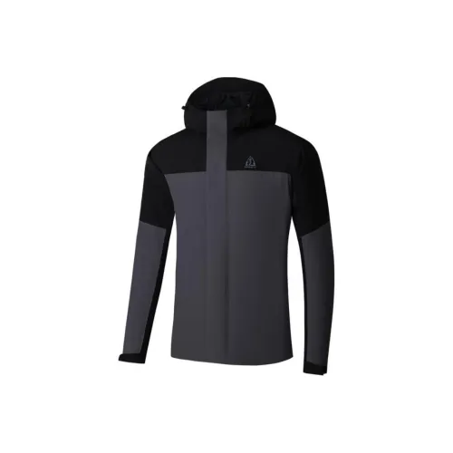 361° Водонепроницаемый Термический Водоотталкивающий Ветрозащитный Дышащий Ветровка Унисекс Метеоритный Серый Супер Черный