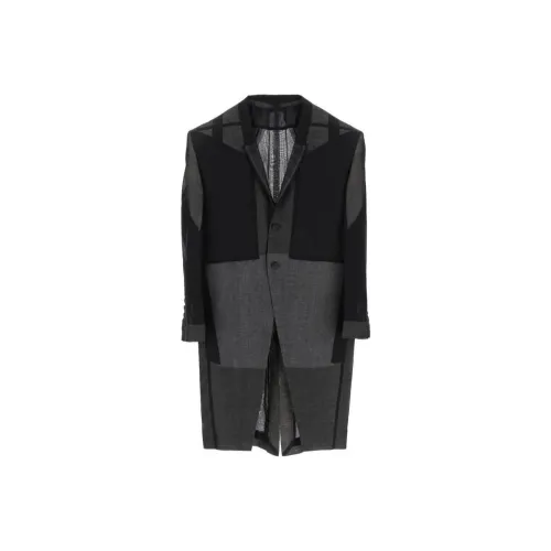 RICK OWENS совместное брендирование Черное мужское пальто