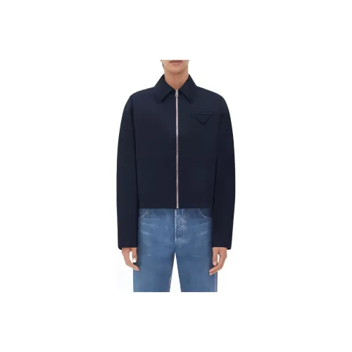 Bottega Veneta FW23 Куртки и Пальто Мужской Морской Синий