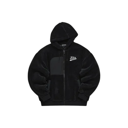 FILA FUSION Baseball серия Темно-черный Мужской Бархатные куртки