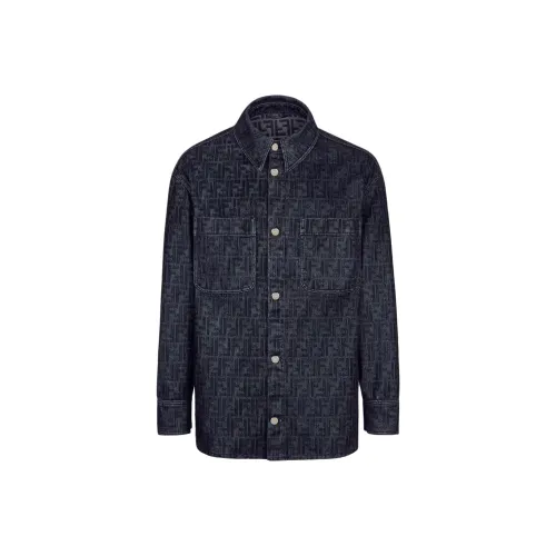 FENDI FW24 Denim Jacket Men's Blue