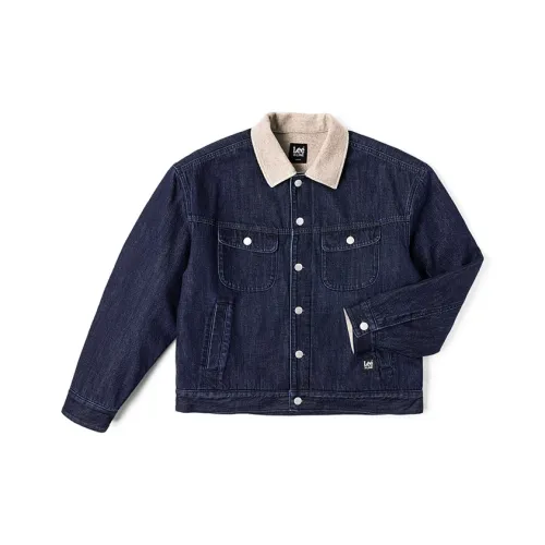 Lee совместный модель FW24 Деним Куртка Мужская Темно-синий