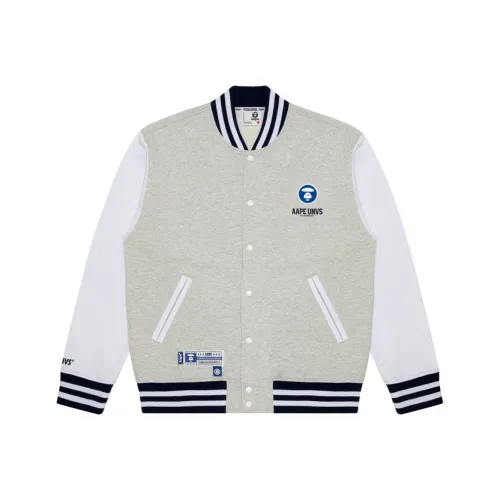 AAPE Серый Белый WH2 Мужская Бейсбольная Джерси