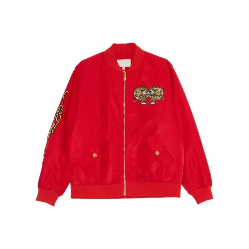 Ed Hardy Теплый Неон Розовый Красный Мужской Пуховик