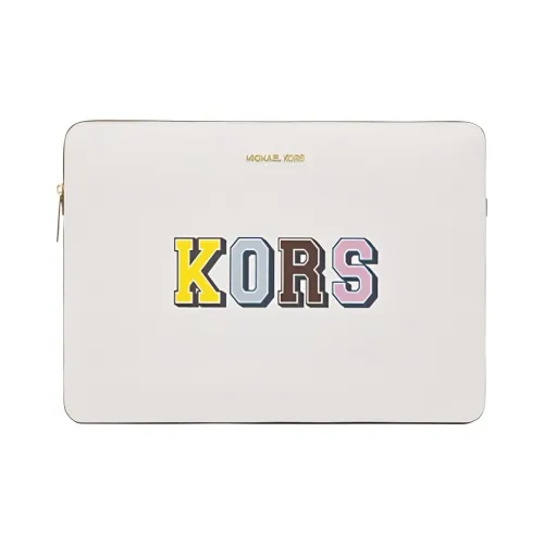 MICHAEL KORS Jet Set Travel Искусственная кожа Ноутбук Сумка Клатч Большой Женский Молочный Белый Кожа Коричневый