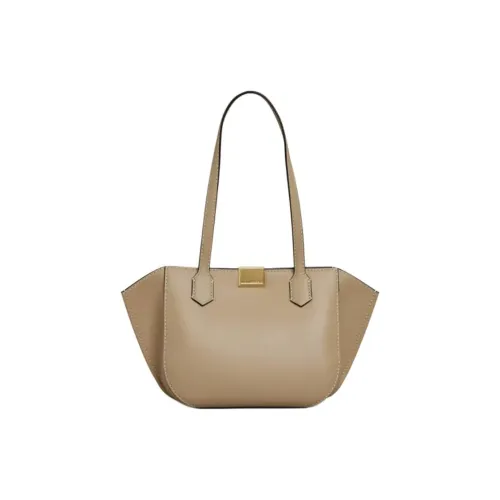 KARL LAGERFELD Телячья кожа Плечевая сумка Стандартная Женская Бежевая