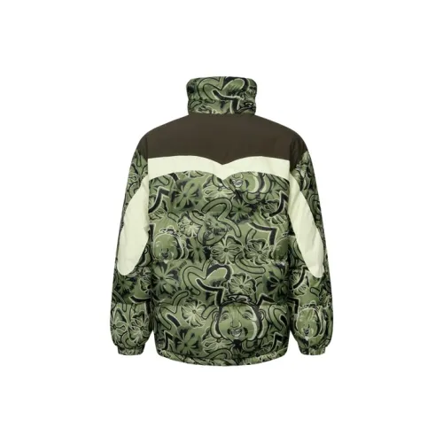 EVISU Армейский зеленый Все Over Мужской Пуховые куртки