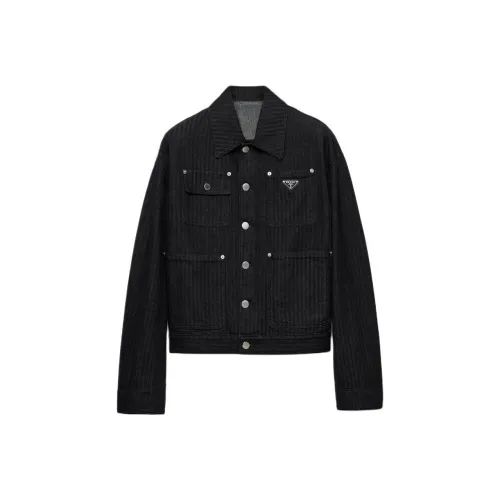 PRADA Черные Мужские Джинсовые Куртки