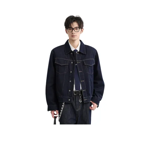 EARL JOEL Denim Jacket Unisex Denim Blue EARL JOEL Деним Куртка Унисекс Джинсовый Синий