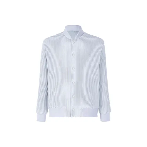 Homme Plissé Issey Miyake FW24 Куртки и Пальто Мужской Светло-Синий