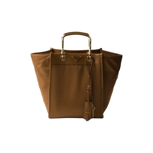 PRADA RE Нейлоновая ткань Одно плечо Сумка Средний Женский Коньячный Коричневый