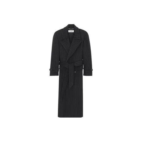 SAINT LAURENT Мужское черное пальто