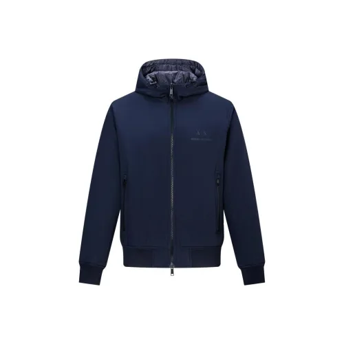 ARMANI EXCHANGEAE FW22 Хлопковый пуховик Мужской Темно-синий