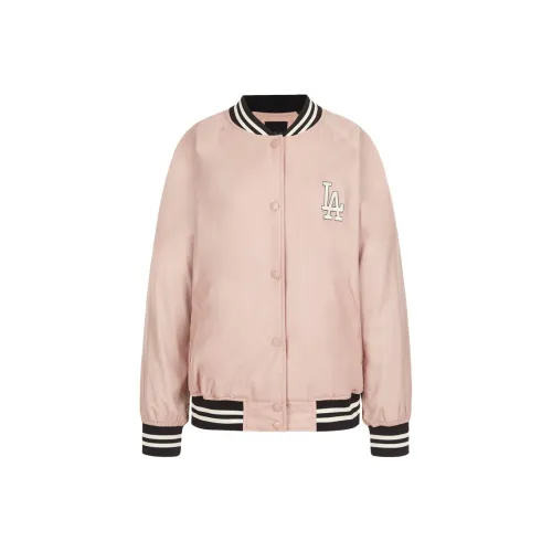 Бейсбольная куртка MLB Base Logo унисекс розовая