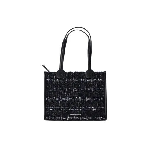 Karl Lagerfeld Ткань Тоут Сумка Сумка для покупок Сумка Сумка через плечо Женская Черная