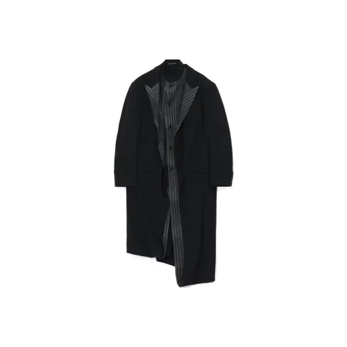 Yohji Yamamoto Черное Мужское Пальто
