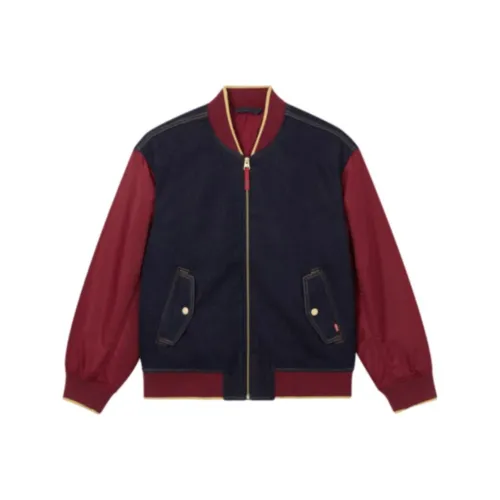 Levis CNY Синий Красный Мужские Джинсовые Куртки