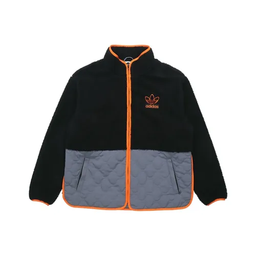 Adidas Originals Big Trfl Sherpa Черный Мужской Вельвет Куртка