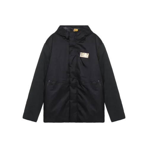 EMPORIO ARMANI EA7 Хлопковый пуховик Мужской Черный