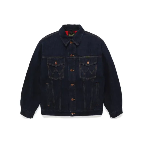 WACKO MARIA WRANGLER Co Branded Модель Индиго Унисекс Джинсовые куртки