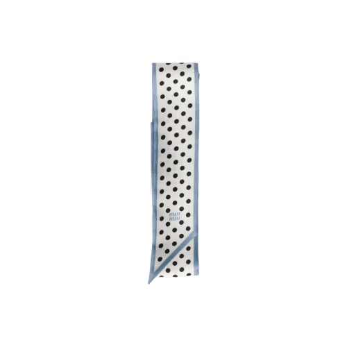 MIU MIU Шелковые шарфы Унисекс Синий