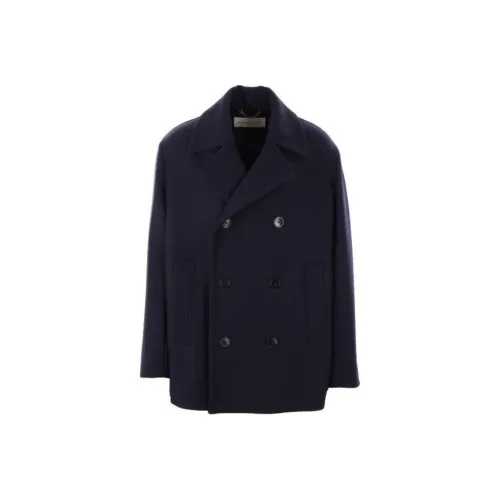 DRIES VAN NOTEN Синий Мужской Пальто