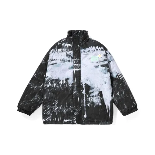 BT Letter Stand Collar Loose Fit Cotton Down Jacket Unisex BT Letter Stand Collar Loose Fit Пуховая куртка Унисекс