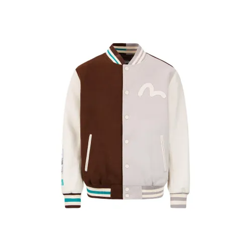 EVISU FW22 Бейсбольная куртка Мужская Коричневая