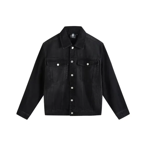 FUN Black Unisex Denim Jackets