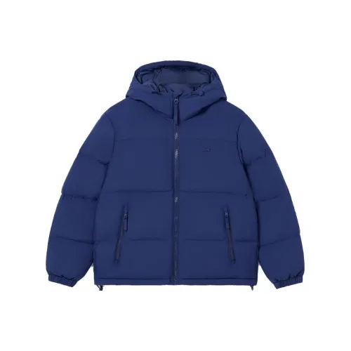 Lacoste Хлопковый пуховик Мужской Темно-синий