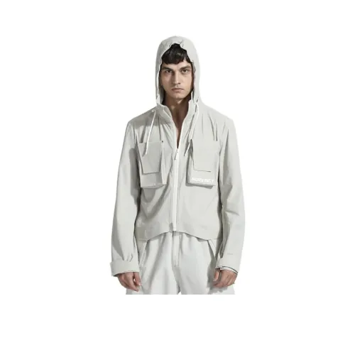 NORVINCY Cropped Съемный Карман с Буквой Принт Куртка Мужская