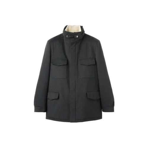 Loro Piana Черный Серый Цвет Мужские Куртки