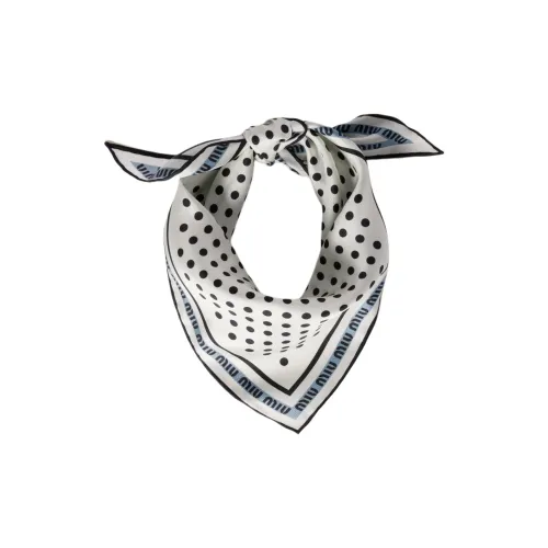 MIU MIU Шелковые шарфы Унисекс Белый