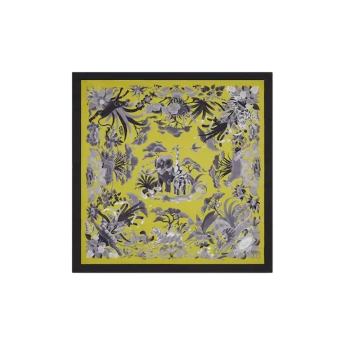 GUCCI Шелковые шарфы Унисекс Желтый