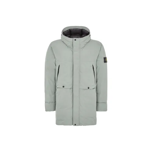 STONE ISLAND Пуховик Мужской Светло-Зеленый